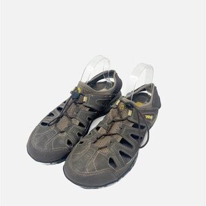 Teva Men's Leather Sandals Lace Up Slip On Bungee Lacing System Size 8